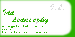 ida ledniczky business card